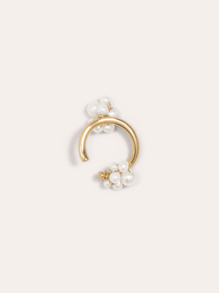 Surfacing - pearl and gold vermeil ear cuff