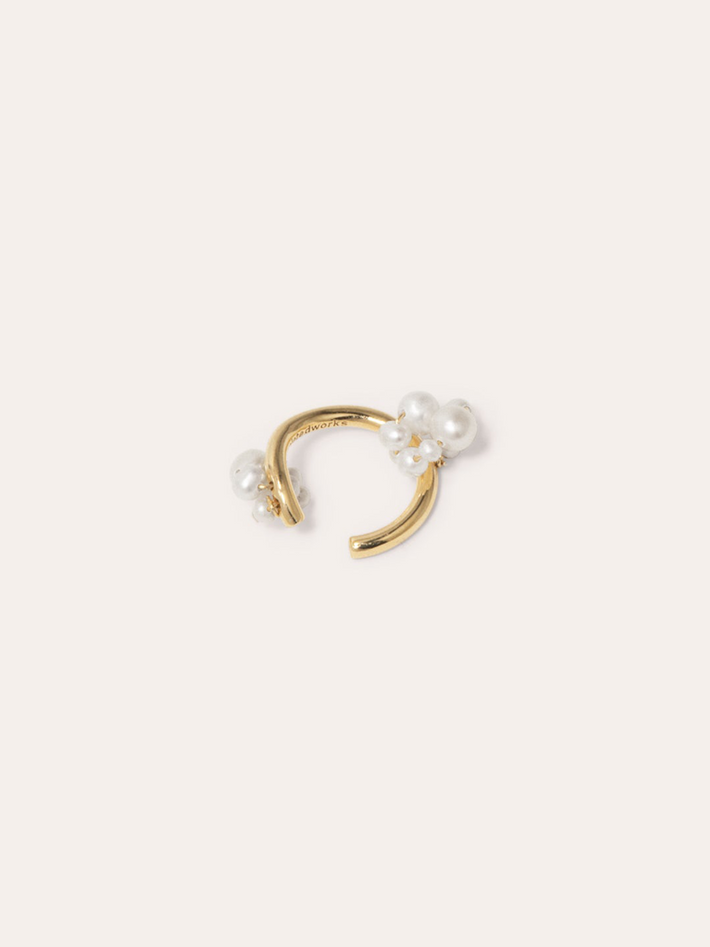 Surfacing - pearl and gold vermeil ear cuff