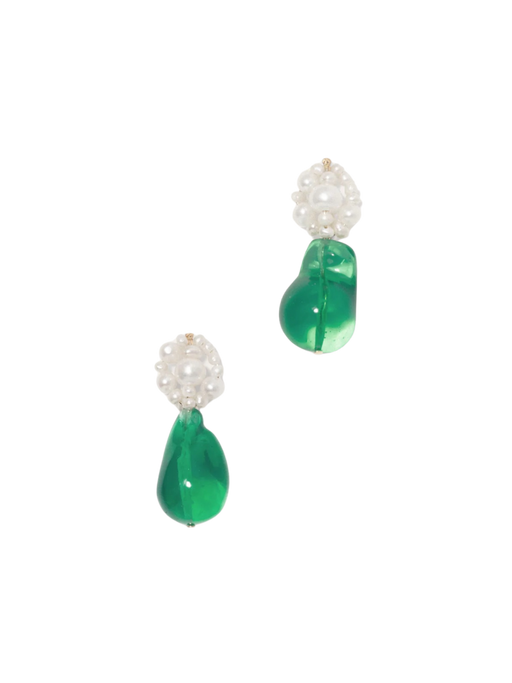 Tra la la green earrings photo