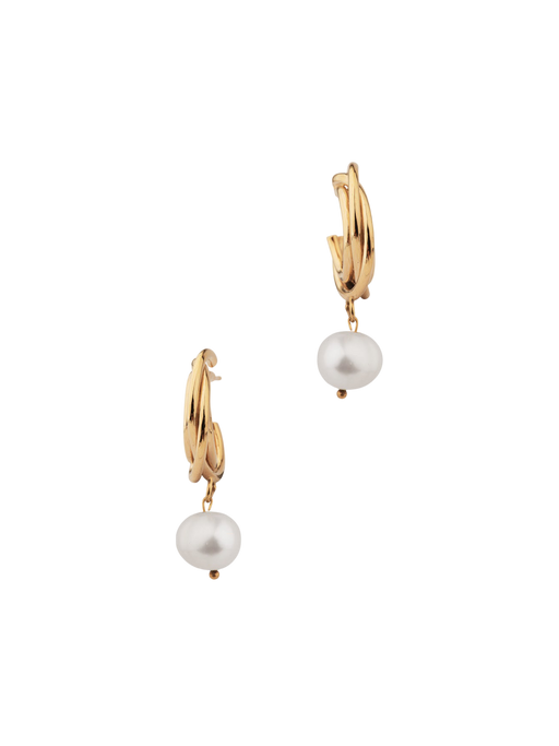 Encounter - pearl and gold vermeil earrings photo