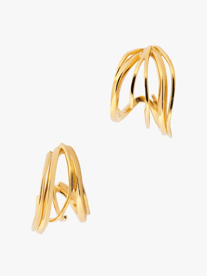 Strand hoop earrings