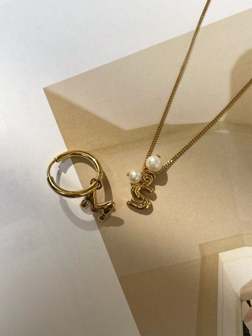 Classicworks™ A-Z letter hoop earrings photo