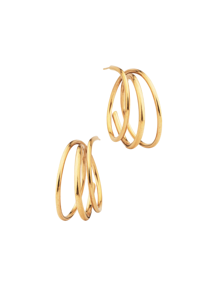 Flow ii - gold vermeil earrings 