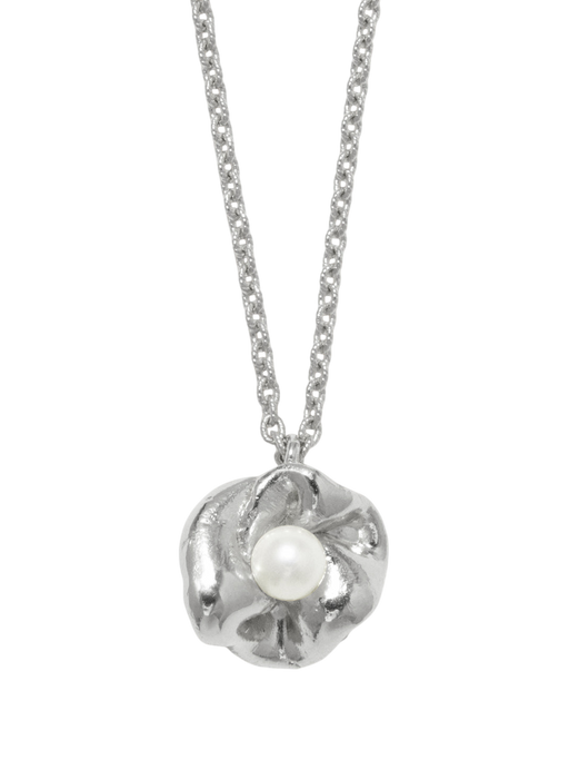 Dream odyssey - pearl and recycled silver pendant  photo