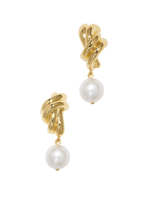 R2199 - pearl and recycled gold vermeil earrings photo