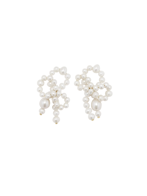 P225 Pearl and Recycled Gold Vermeil Earrings photo