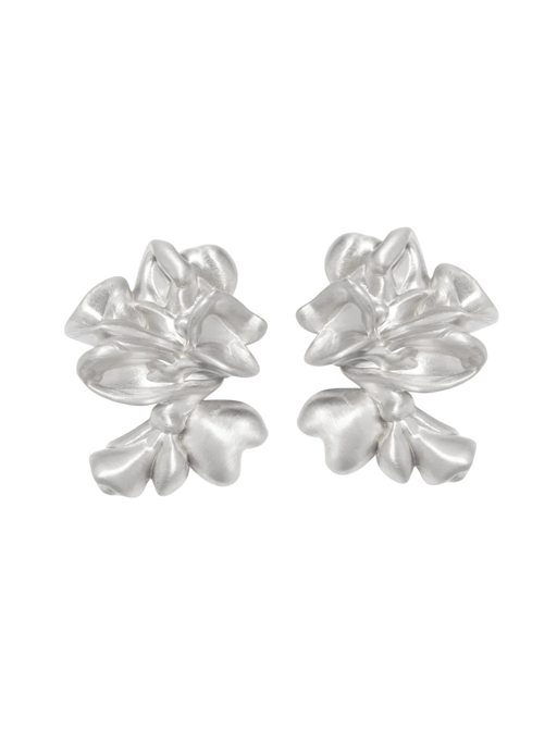 Oversized Splotch Recycled Silver Earrings photo