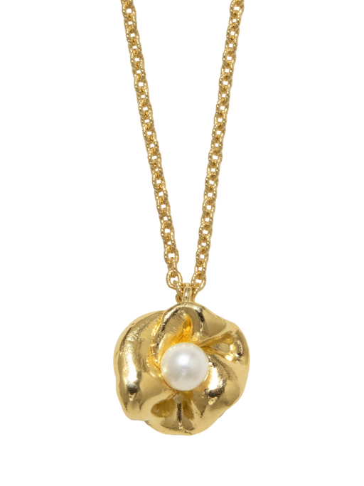 Dream odyssey - pearl and recycled gold vermeil pendant photo