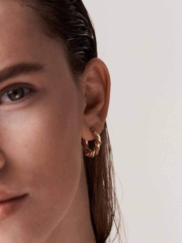 Deep state hoop earrings