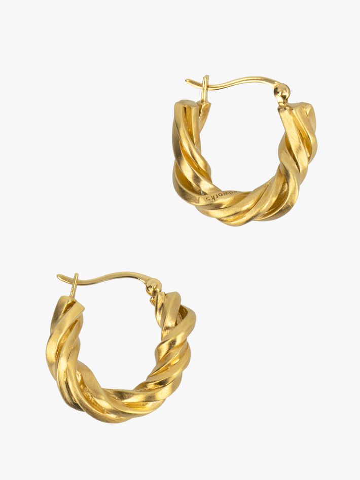 Deep state hoop earrings