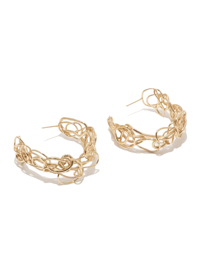 Tangled hoop earrings