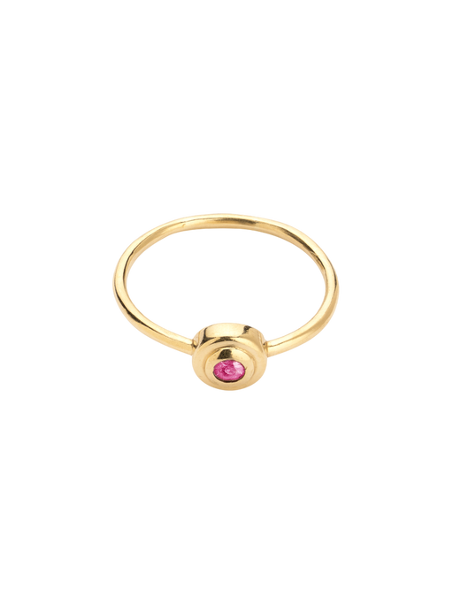 Concentric circles pink sapphire ring photo