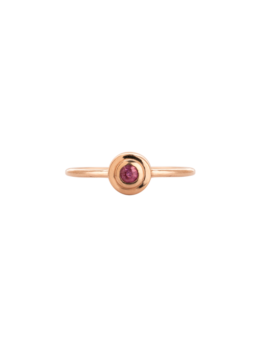 Concentric circles pink sapphire ring photo