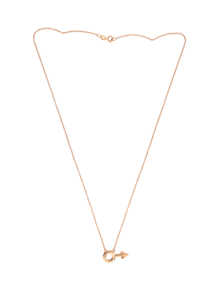 Male mars symbol necklace