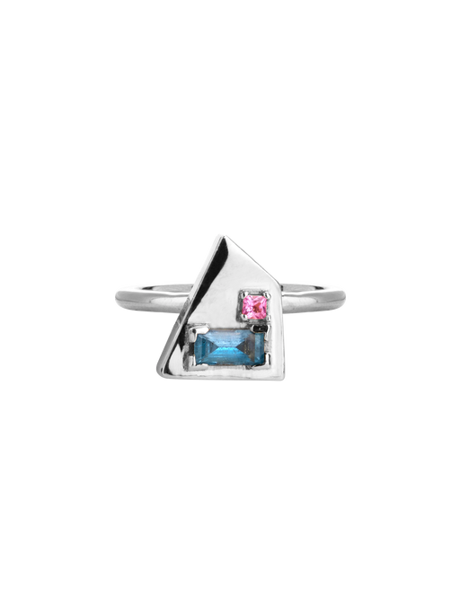Corvus aquamarine and pink sapphire ring photo