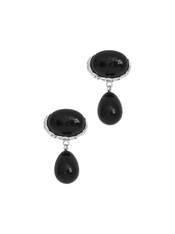 Embleme onyx earrings