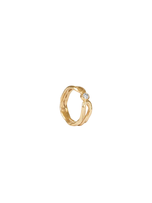 Petite archi diamond ring photo