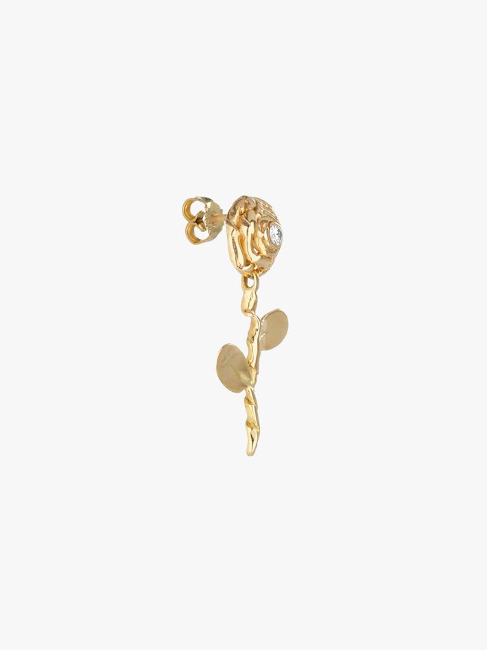 Rose petite diamond earring