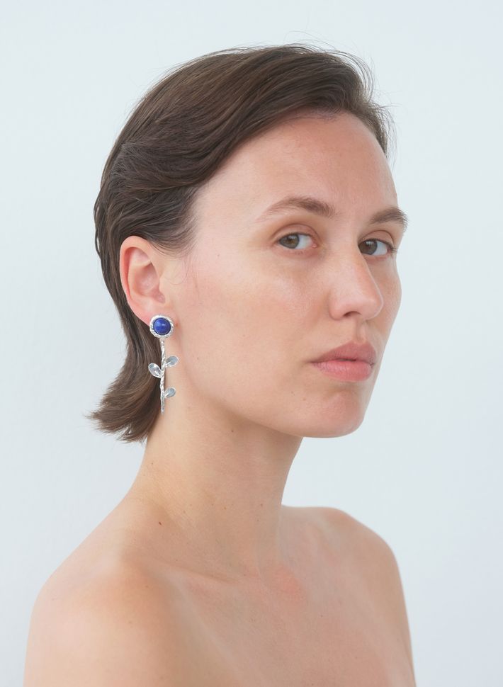 Viola lapis earring