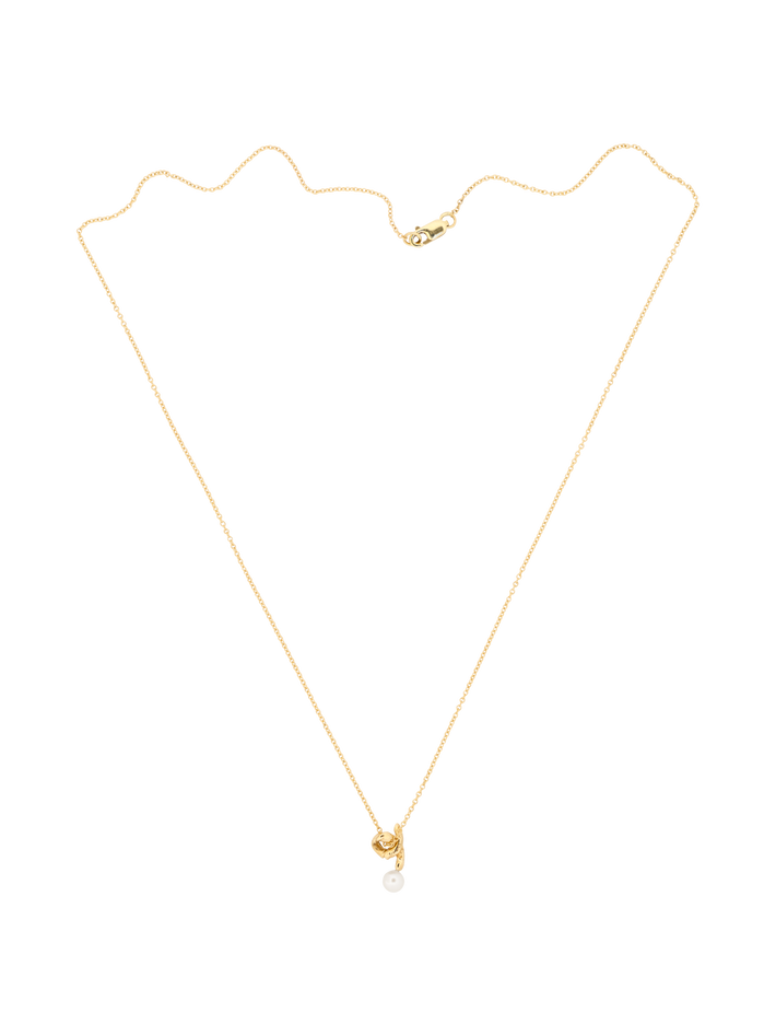 Twig pearl necklace