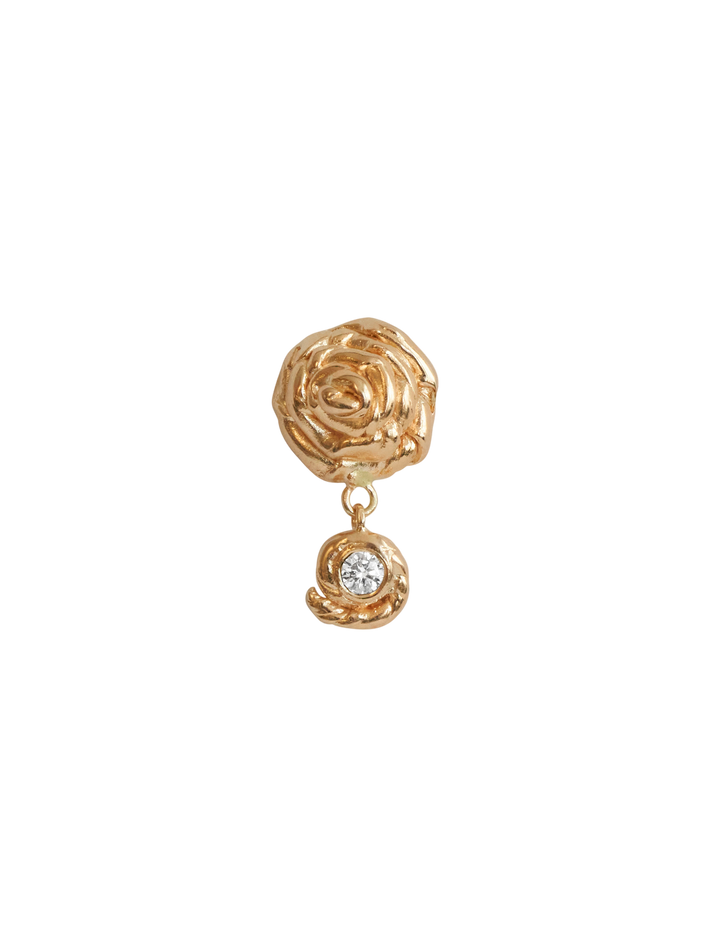 Rose drop diamond earring