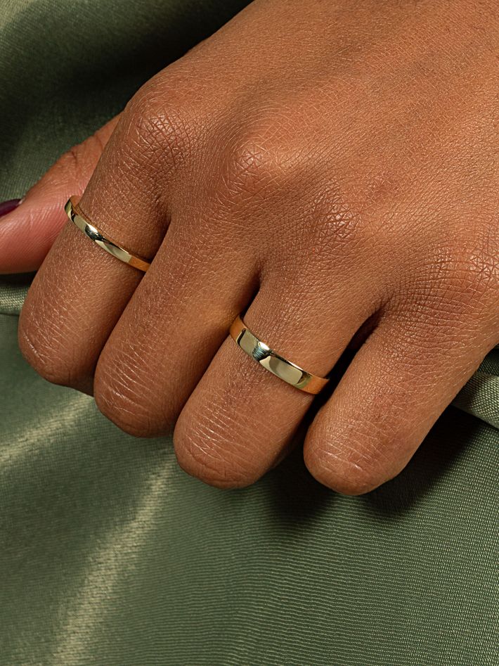 Marine gold ring polished