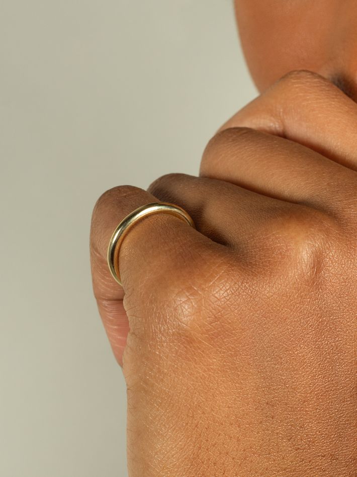 Floriane gold ring polished