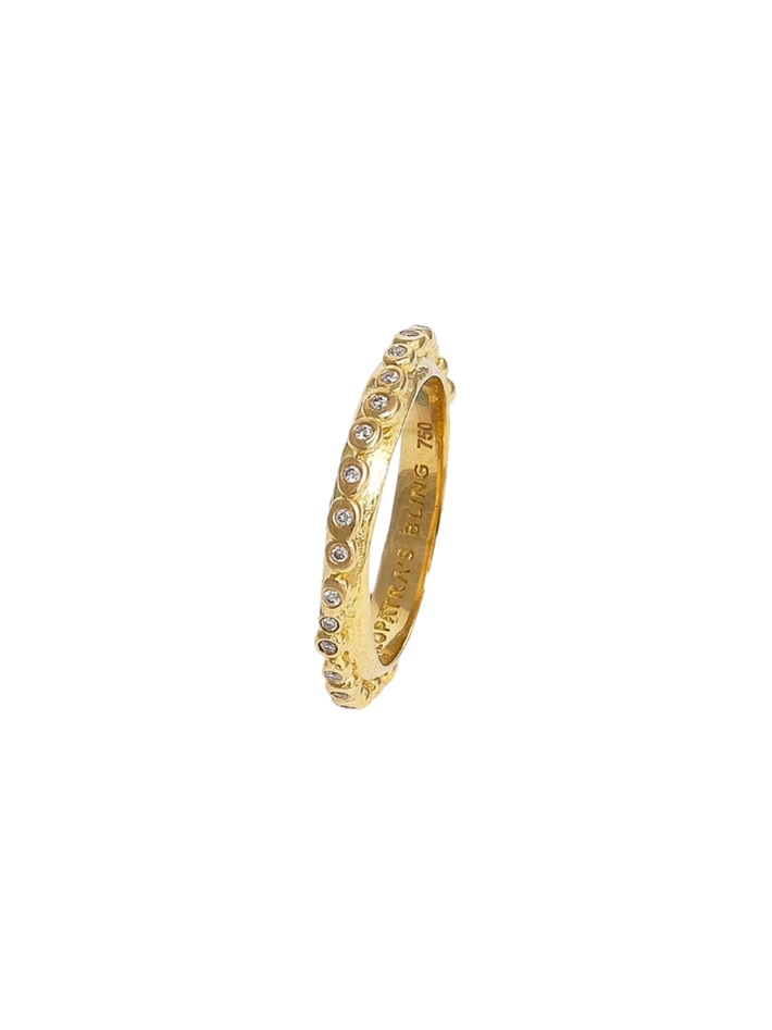 Harmonia ring with diamond - solid gold