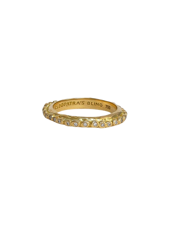 Harmonia ring with diamond - solid gold