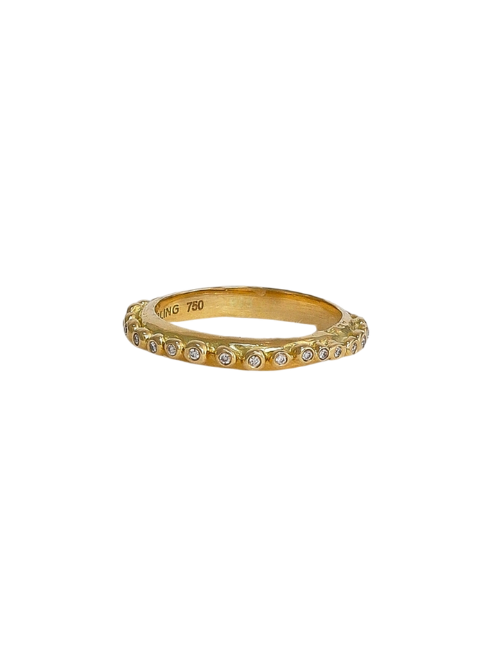 Harmonia ring with diamond - solid gold