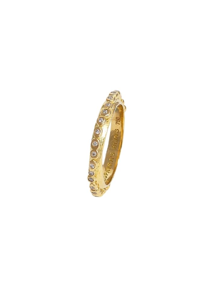 Harmonia ring with diamond - solid gold