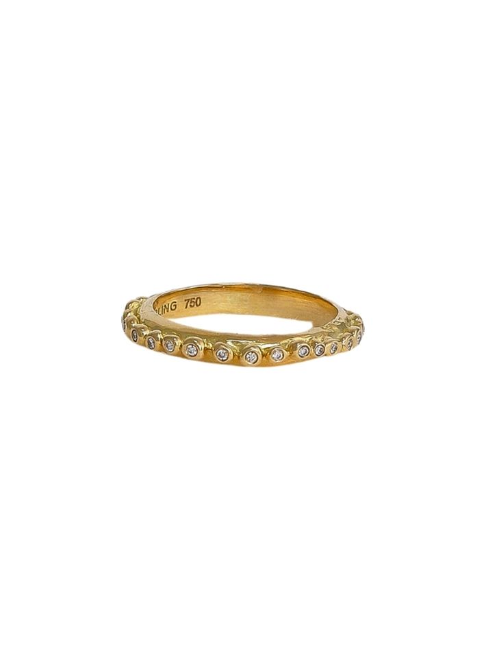 Harmonia ring with diamond - solid gold