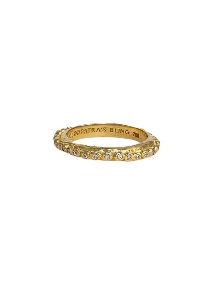 Harmonia ring with diamond - solid gold