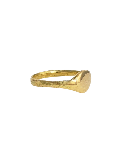 Ganymede signet ring - solid gold photo