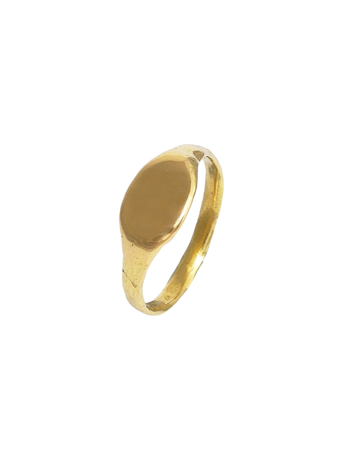 Ganymede signet ring - solid gold