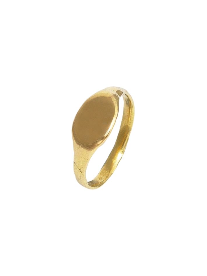 Ganymede signet ring - solid gold