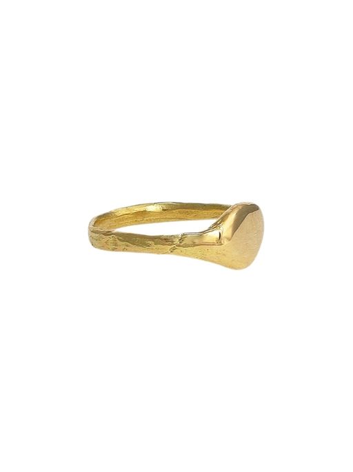 Ganymede signet ring - solid gold photo