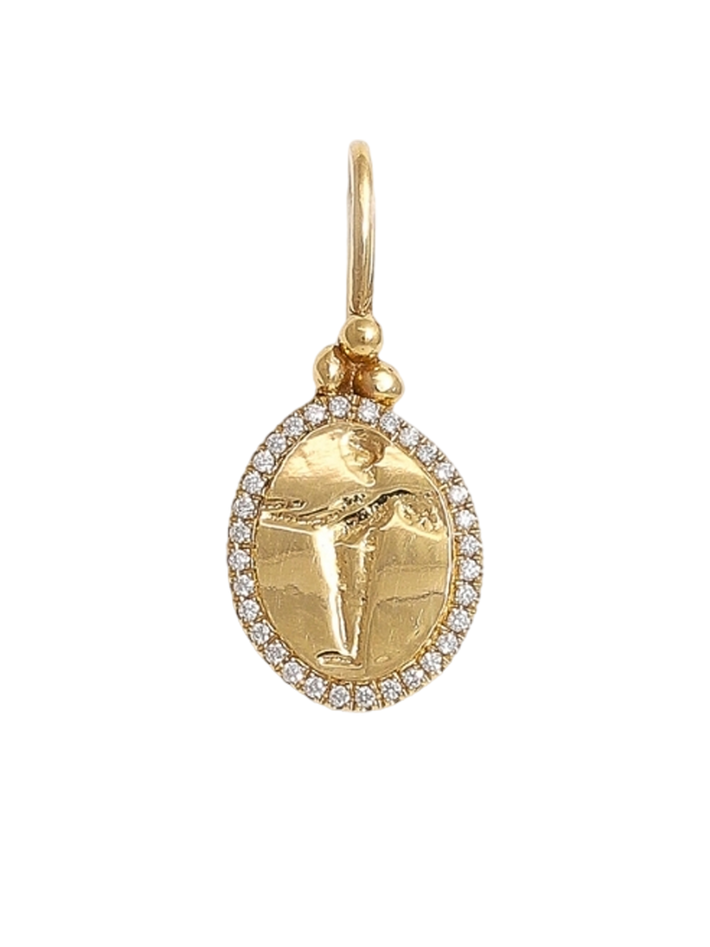 Peristera pendant with diamonds - 18k solid gold