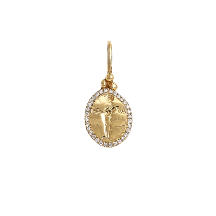 Peristera pendant with diamonds - 18k solid gold