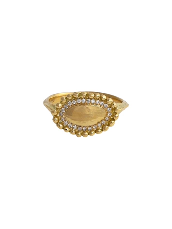 Atalante ring with diamond - solid gold