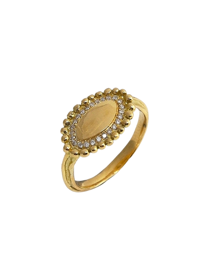 Atalante ring with diamond - solid gold