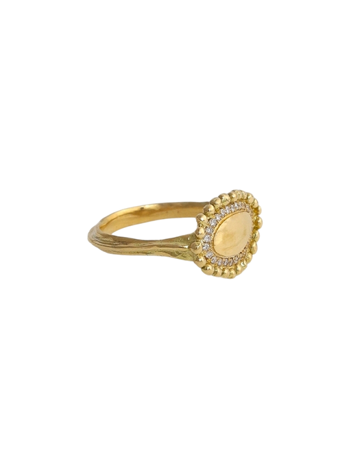 Atalante ring with diamond - solid gold photo