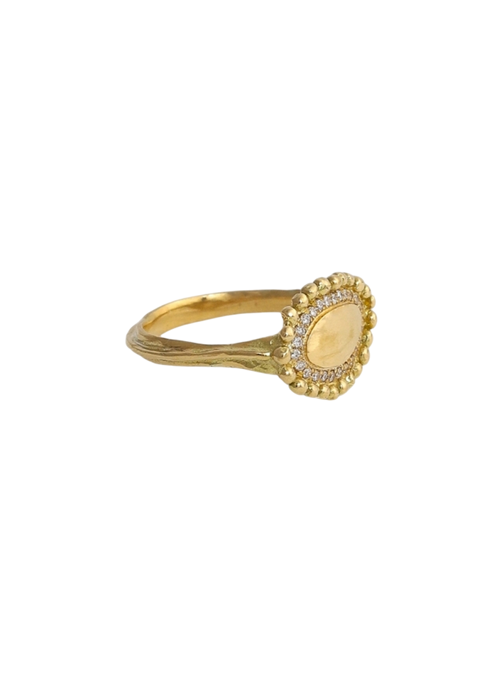 Atalante ring with diamond - solid gold