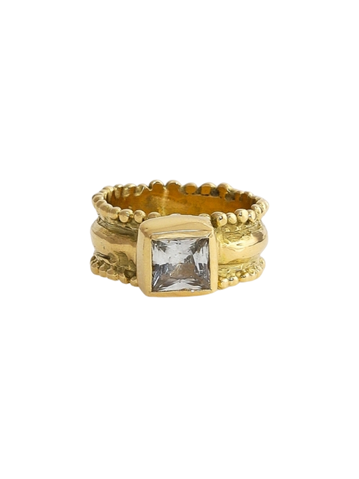 Iphis ring with sapphire - solid gold photo