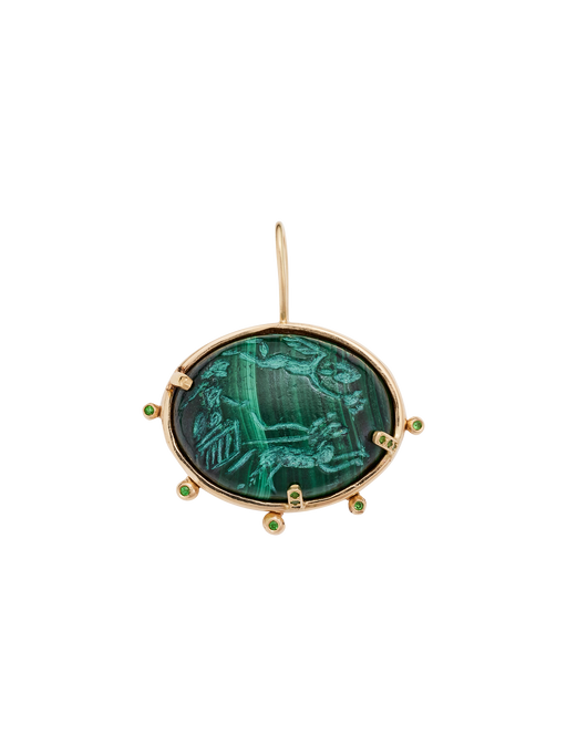 Hippolyta pendant with tsavorite garnet - 14k solid gold photo