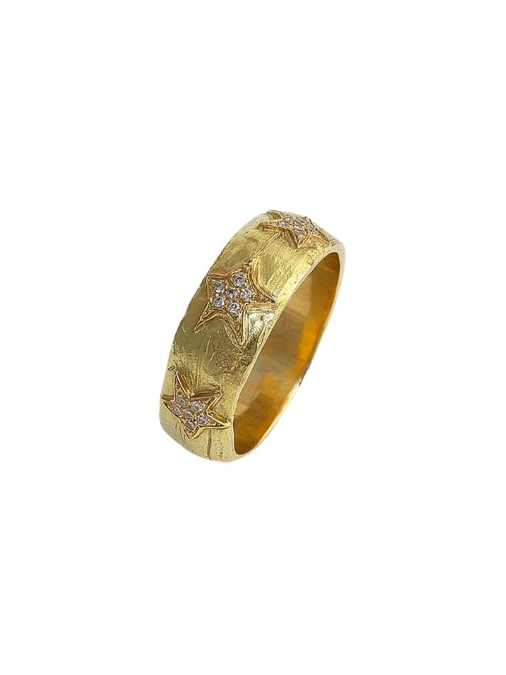 Selene ring with diamond - solid gold