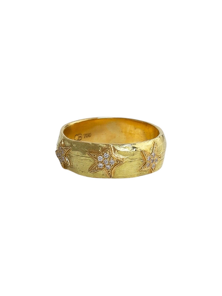 Selene ring with diamond - solid gold