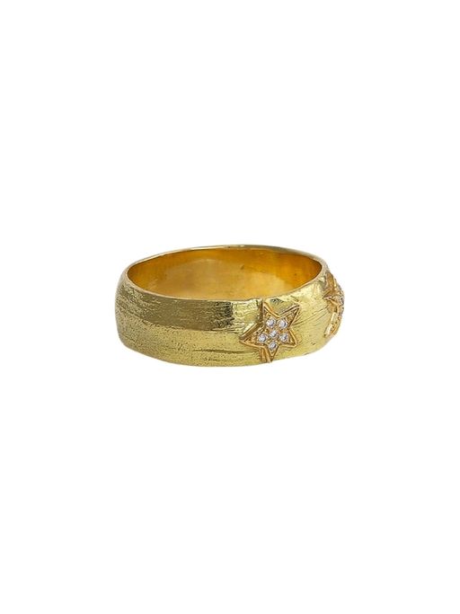 Selene ring with diamond - solid gold photo