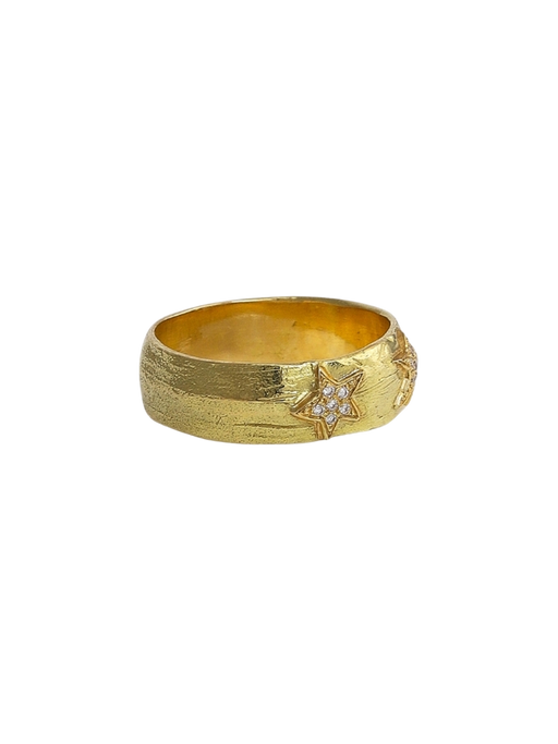 Selene ring with diamond - solid gold photo