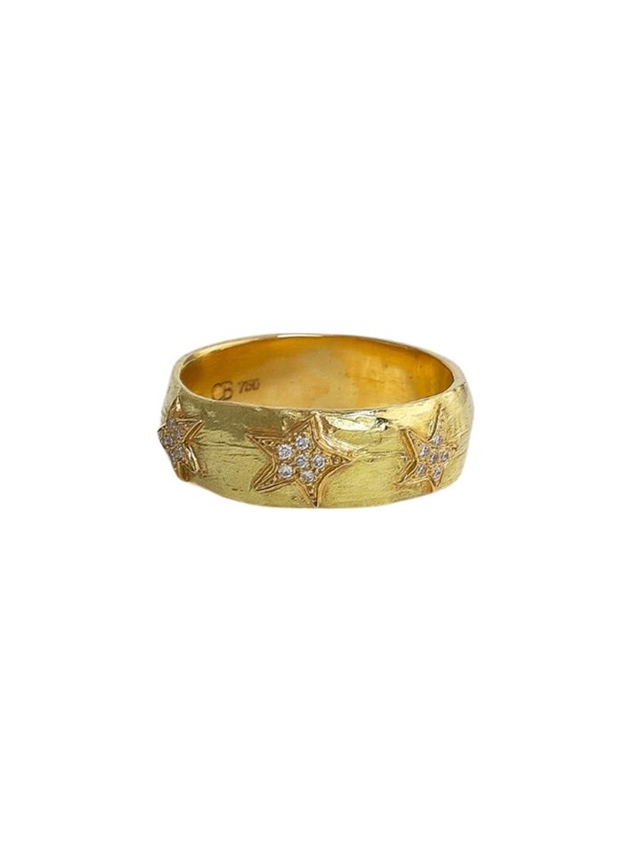 Selene ring with diamond - solid gold